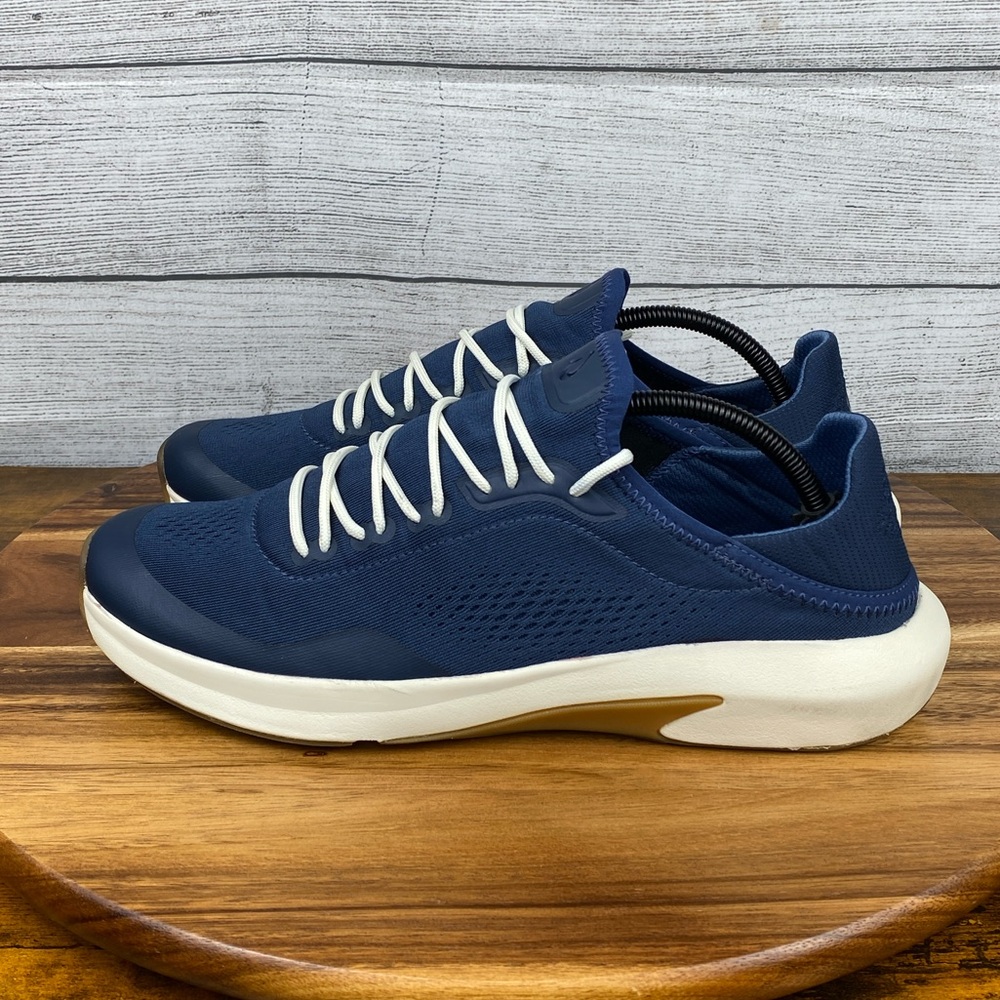 OluKai Kaholo Navy Blue Lace Up Sneaker Lightweight Mesh Men’s Shoe Size 11